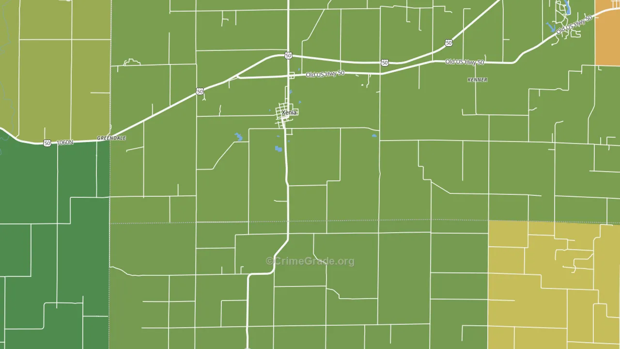Zenith, IL Map of Robbery Rates