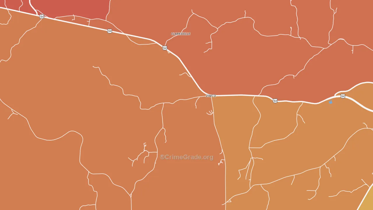 Zimco, AL Map of Robbery Rates