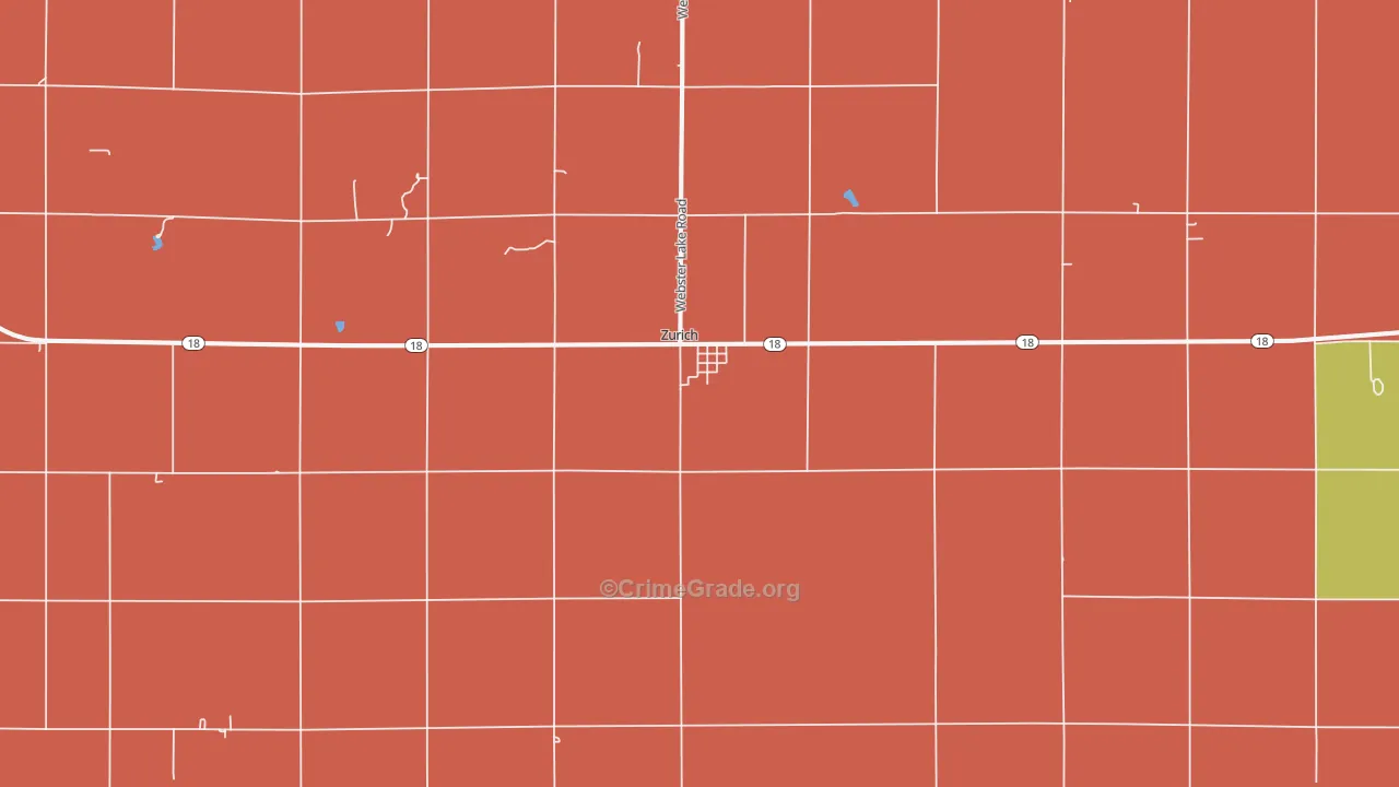 Zurich, KS Map of Robbery Rates
