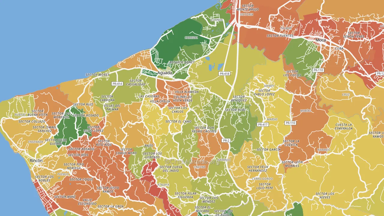 00602, PR Map of Theft Rates