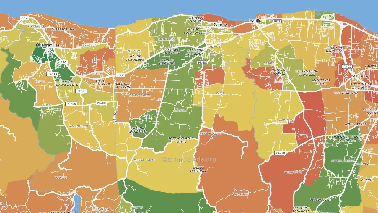 00627, PR Map of Theft Rates