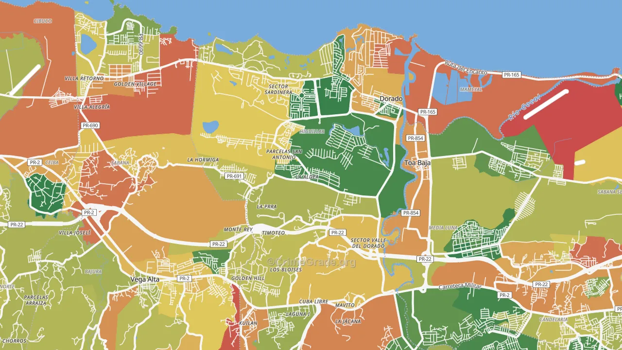 00646, PR Map of Theft Rates