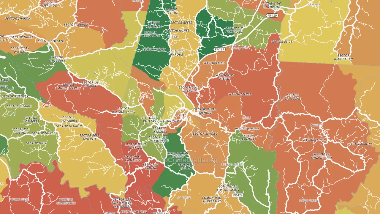 00669, PR Map of Theft Rates