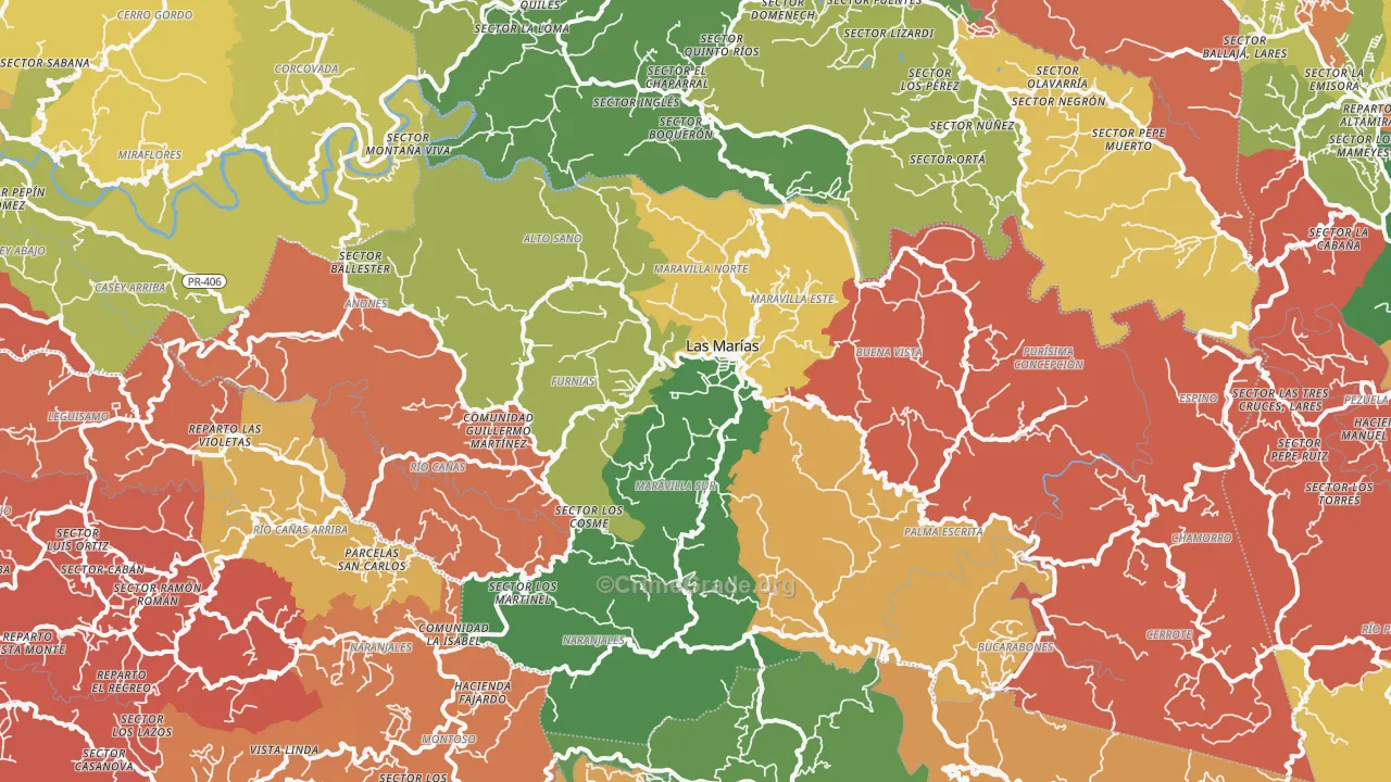 00670, PR Map of Theft Rates