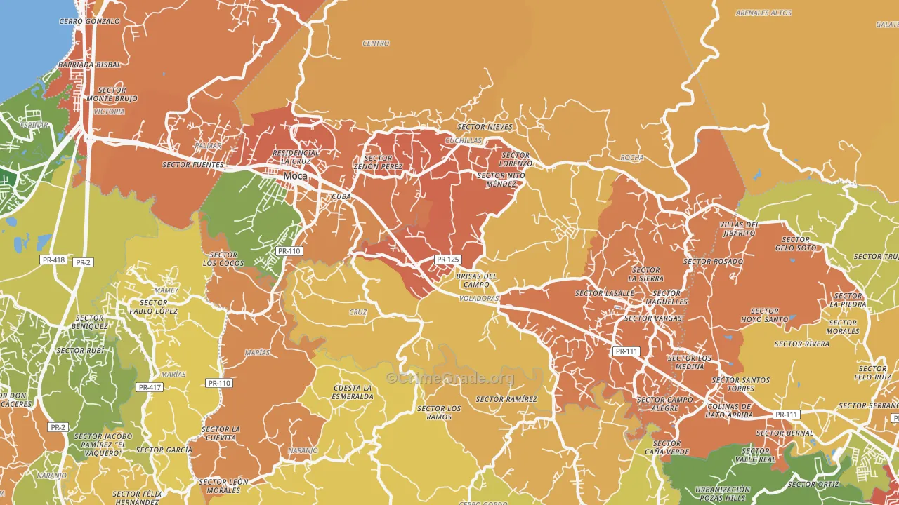 00676, PR Map of Theft Rates
