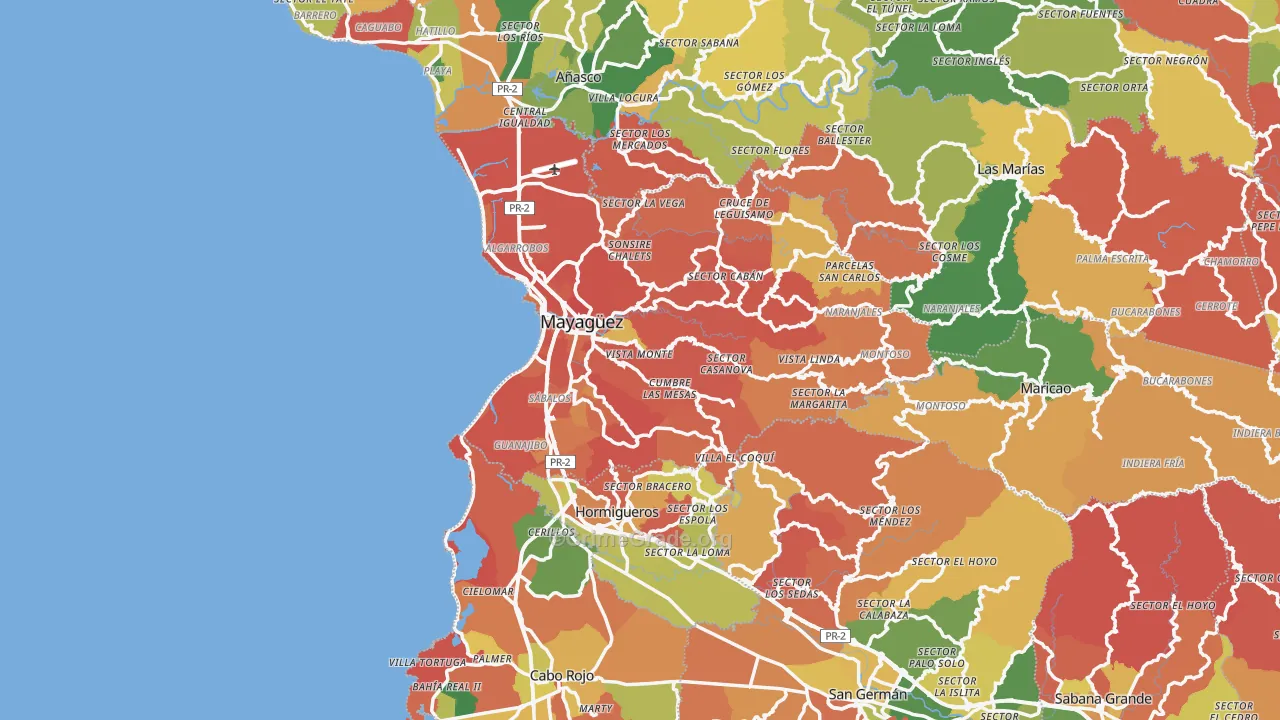 00680, PR Map of Theft Rates