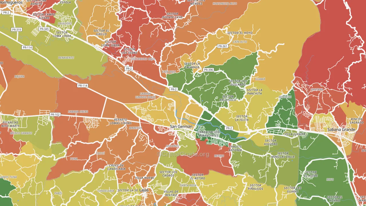 00683, PR Map of Theft Rates