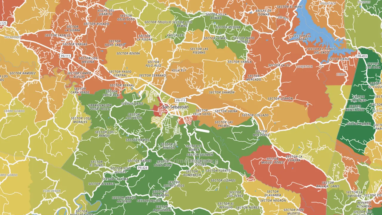 00685, PR Map of Theft Rates