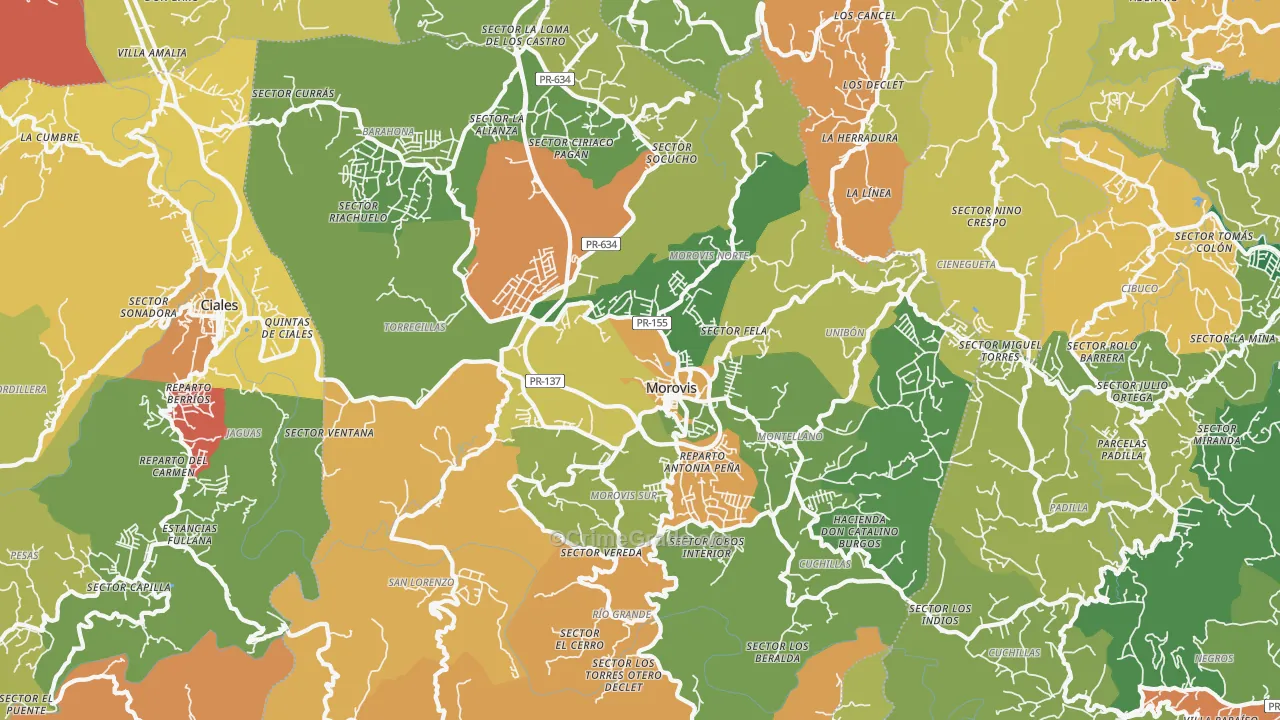 00687, PR Map of Theft Rates