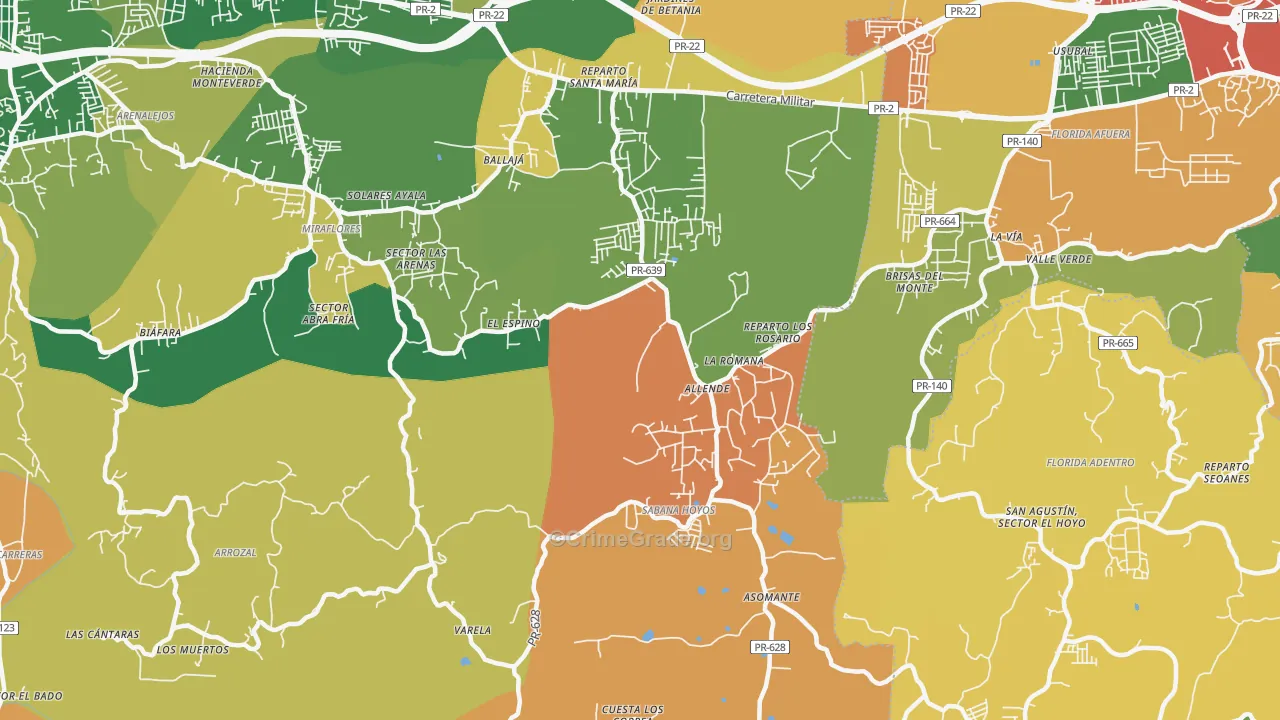 00688, PR Map of Theft Rates