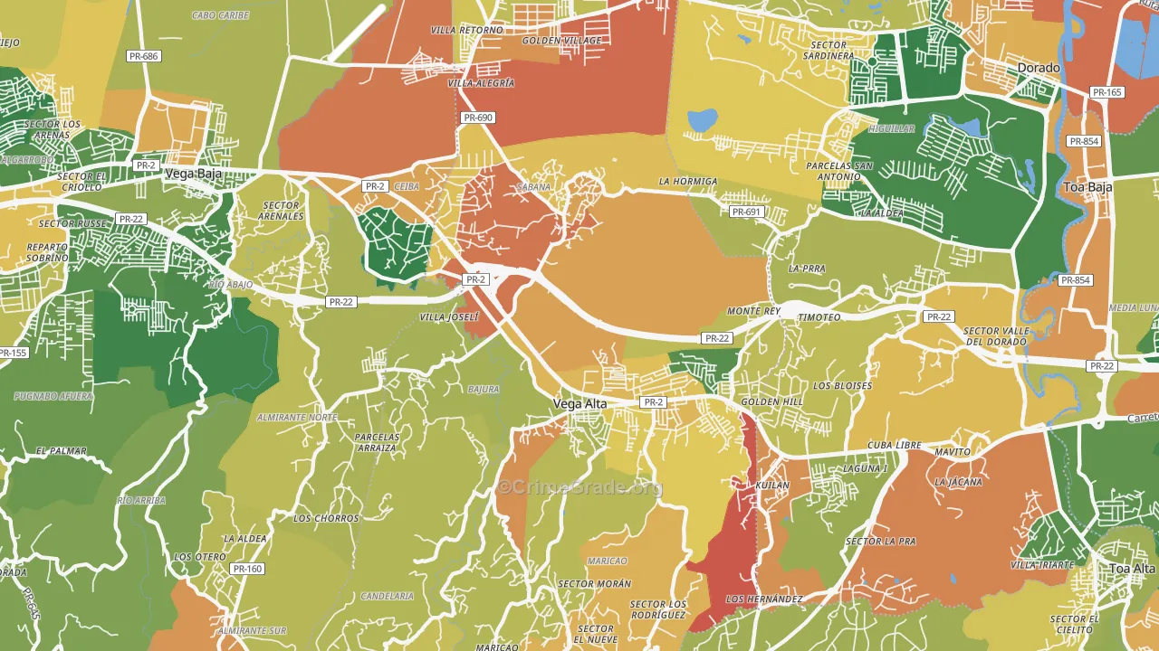 00692, PR Map of Theft Rates