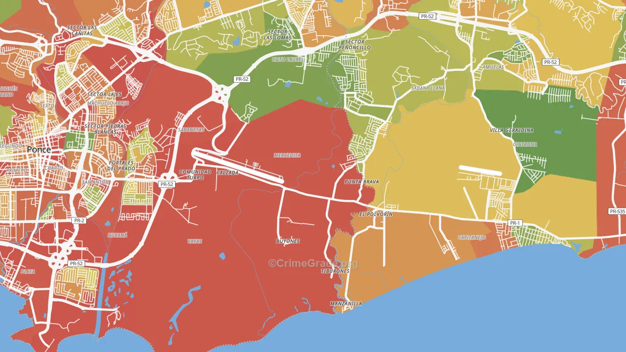 00715, PR Map of Theft Rates