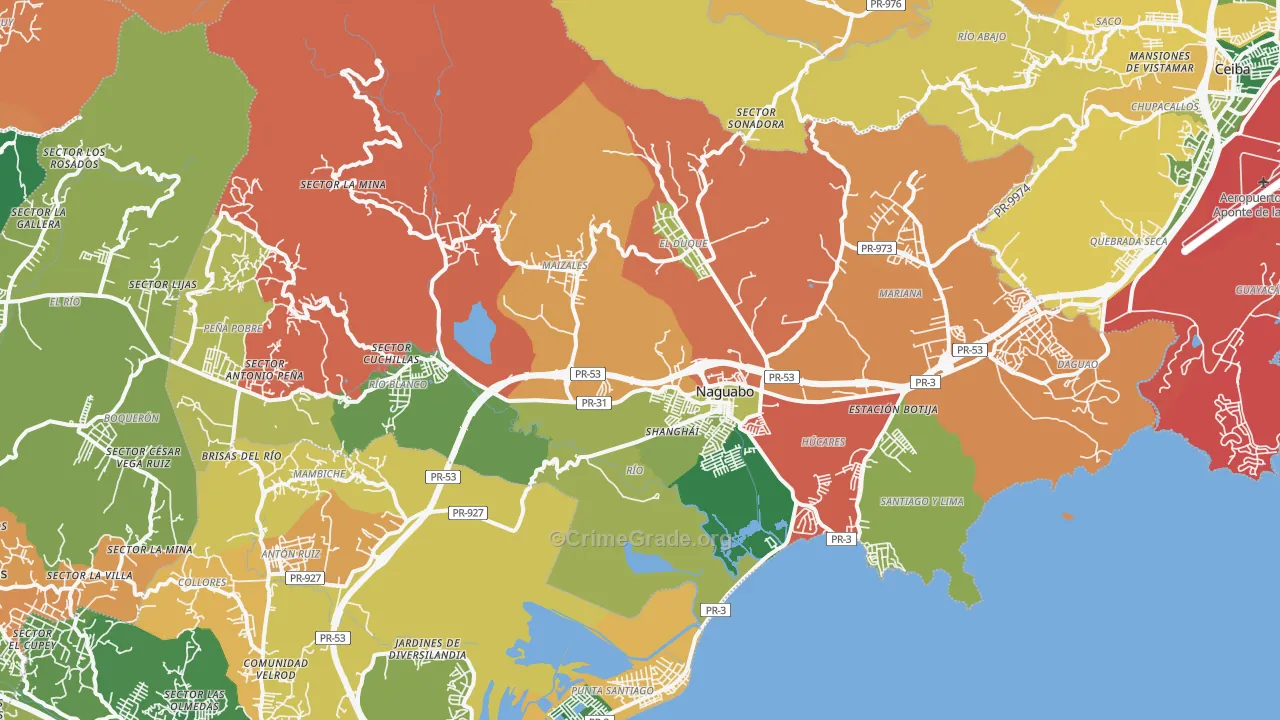 00718, PR Map of Theft Rates