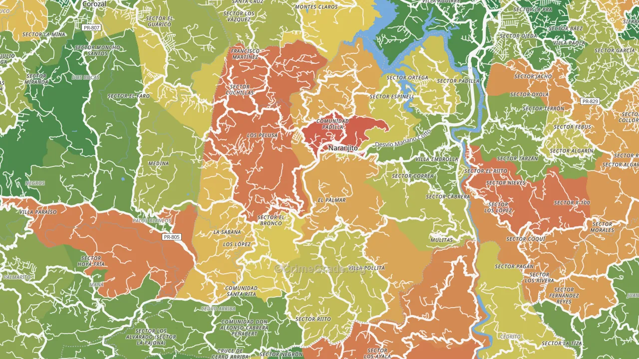 00719, PR Map of Theft Rates