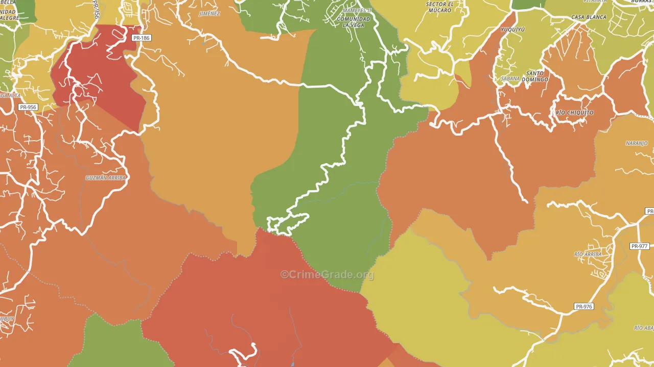 00721, PR Map of Theft Rates