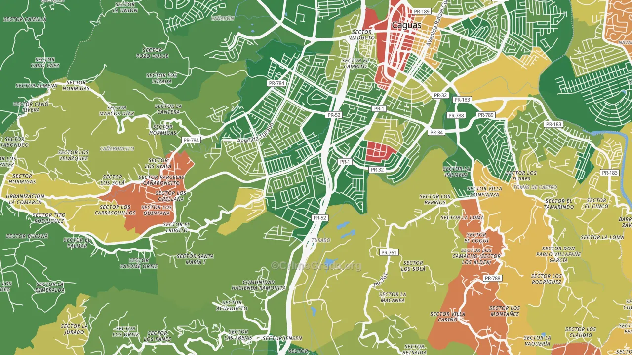 00726, PR Map of Theft Rates