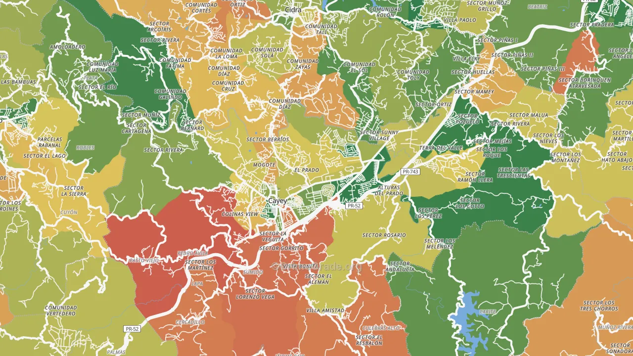 00736, PR Map of Theft Rates