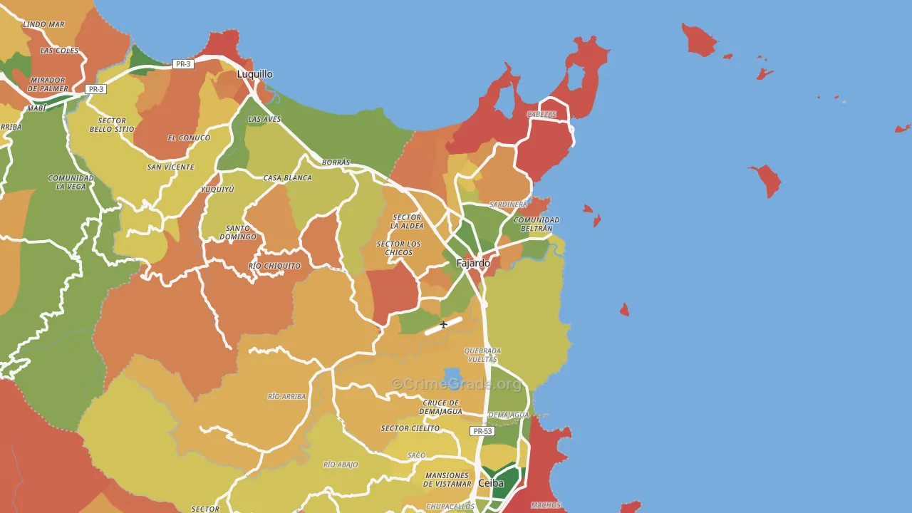 00738, PR Map of Theft Rates