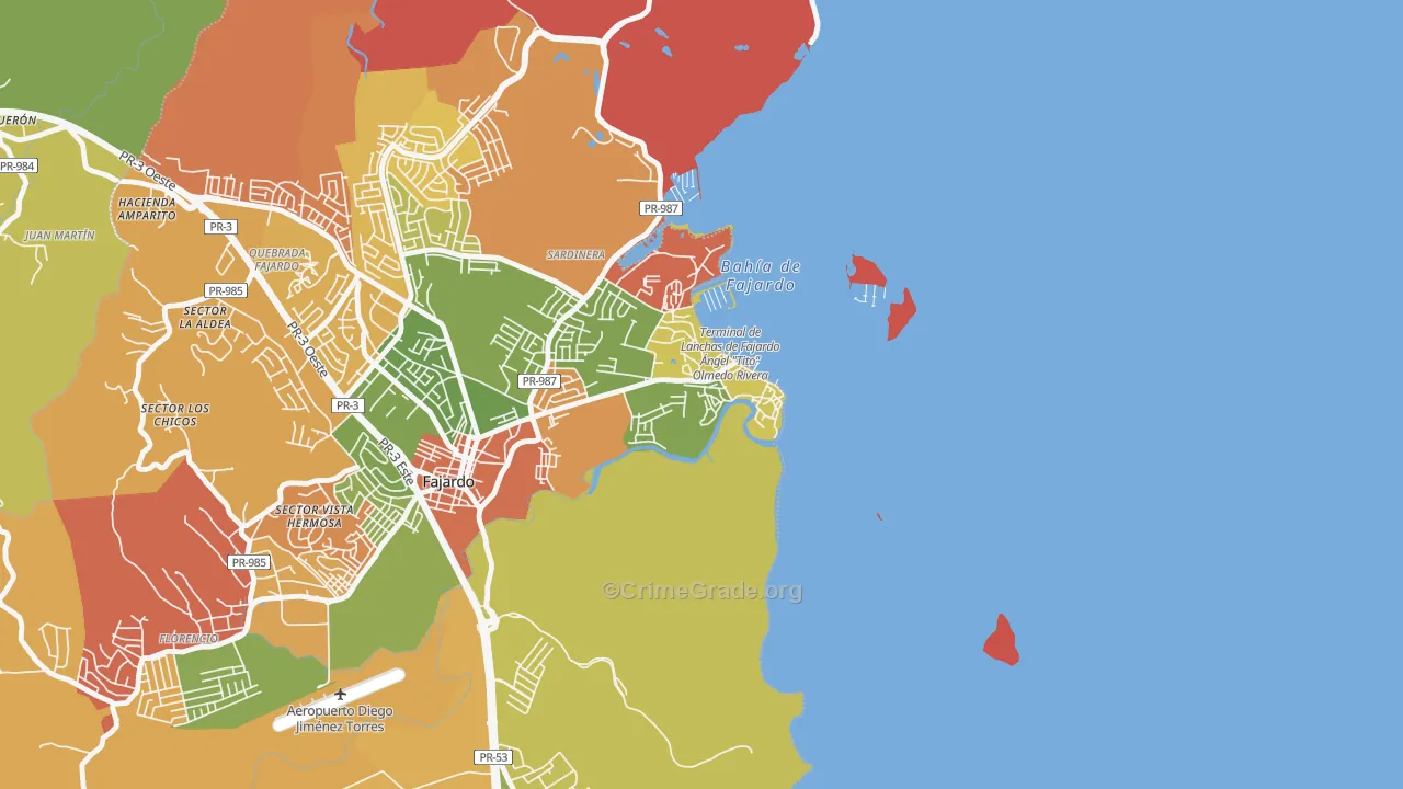 00740, PR Map of Theft Rates