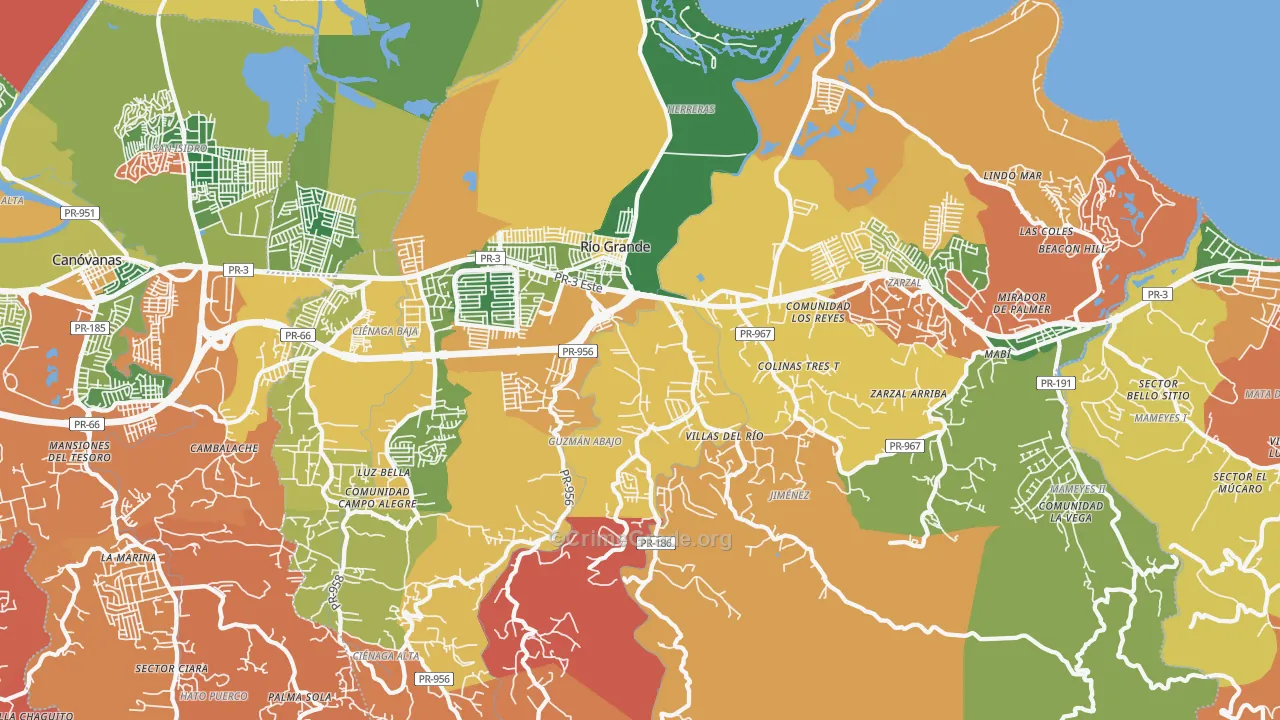00745, PR Map of Theft Rates