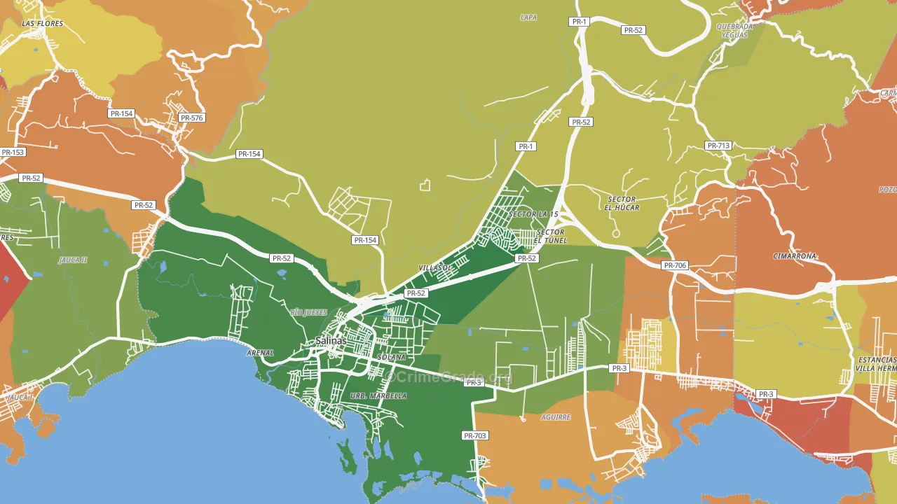 00751, PR Map of Theft Rates