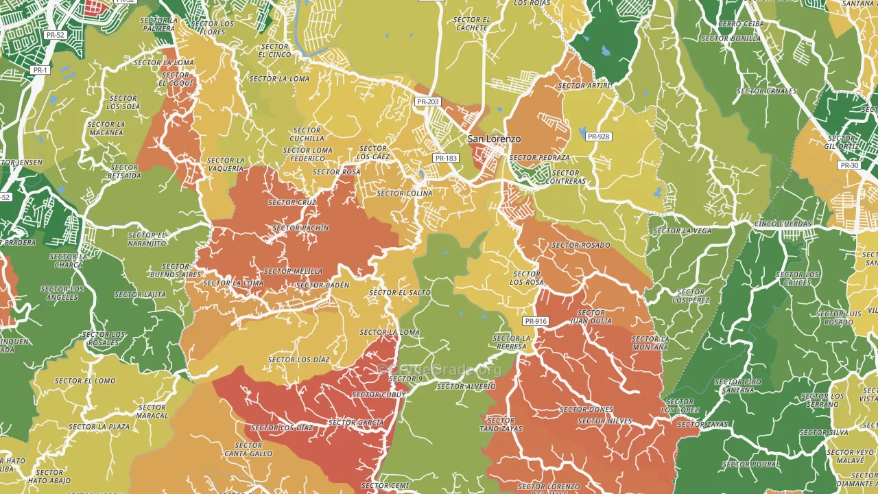 00754, PR Map of Theft Rates
