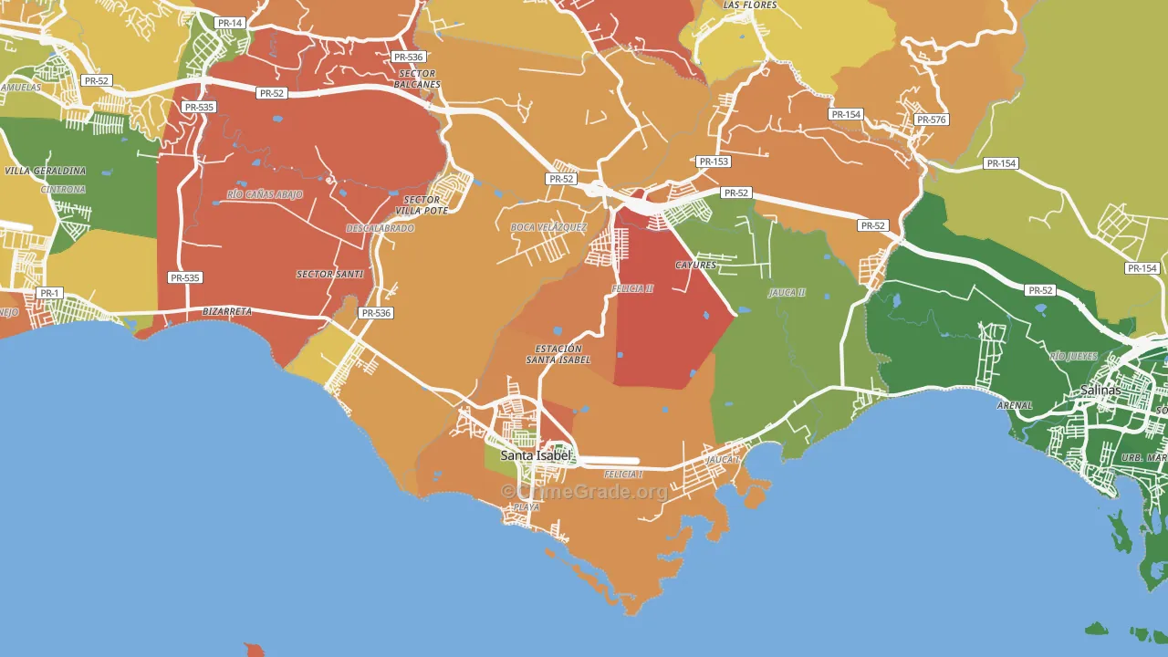 00757, PR Map of Theft Rates