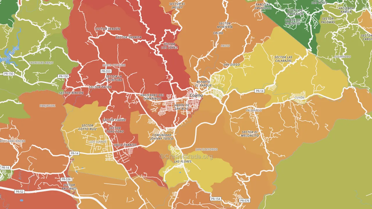 00769, PR Map of Theft Rates