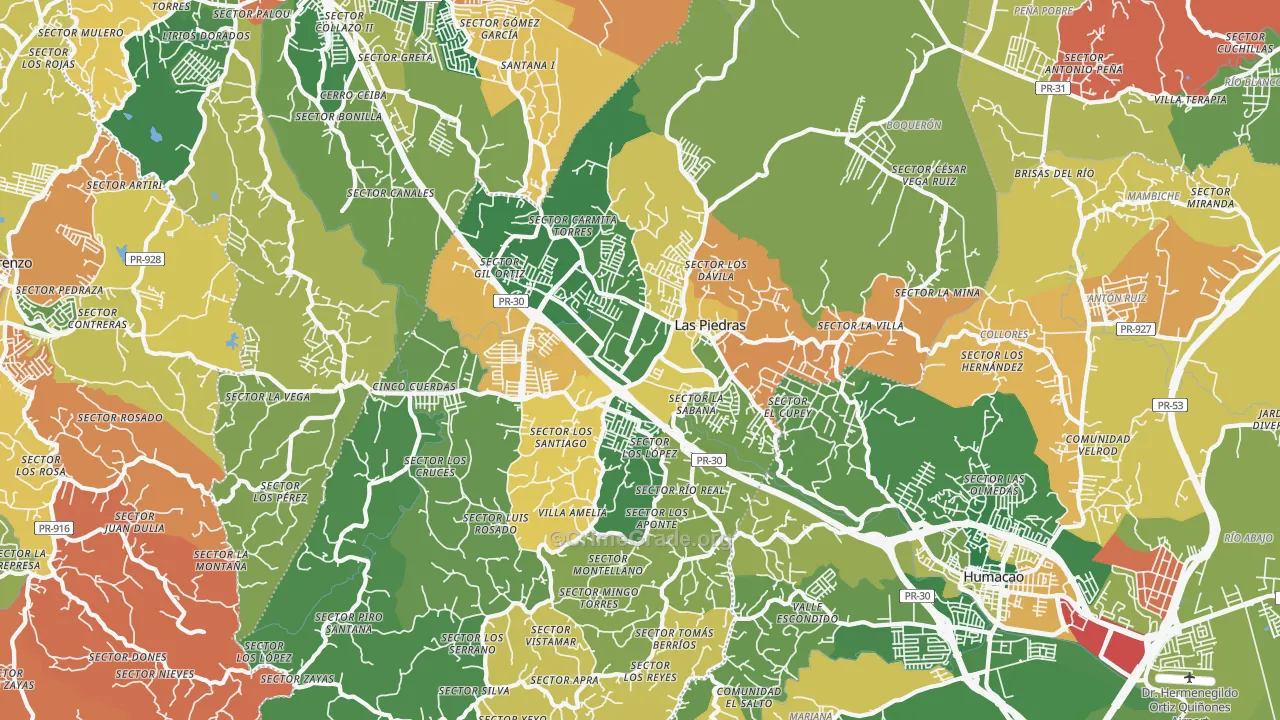 00771, PR Map of Theft Rates
