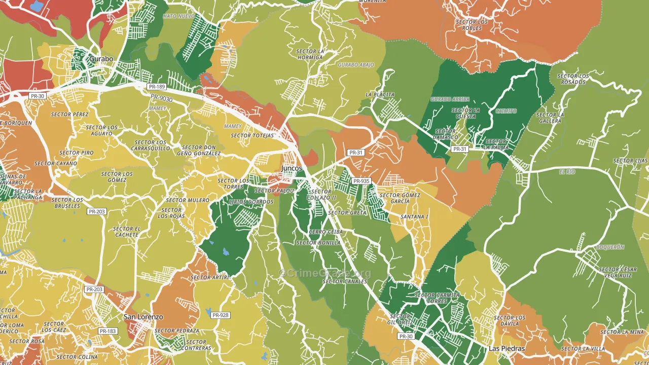 00777, PR Map of Theft Rates