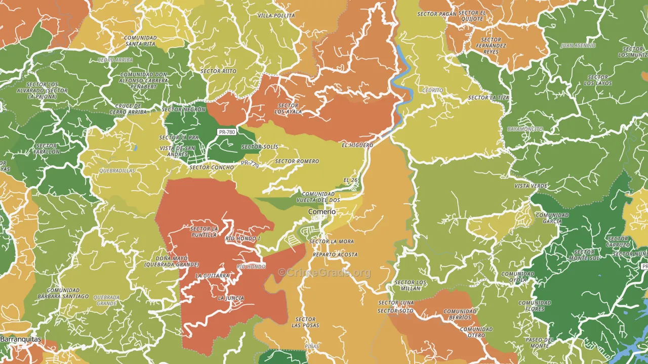 00782, PR Map of Theft Rates