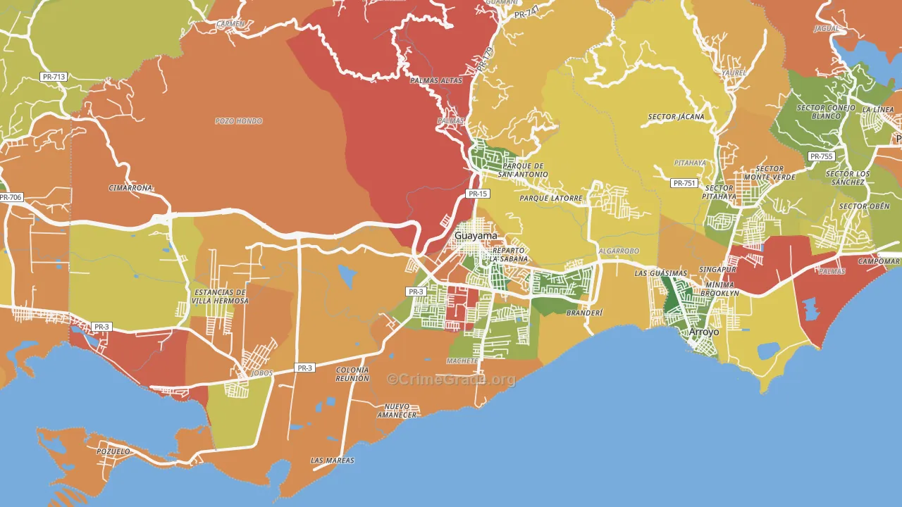 00784, PR Map of Theft Rates