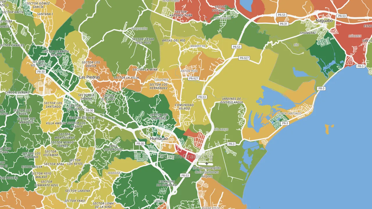 00792, PR Map of Theft Rates