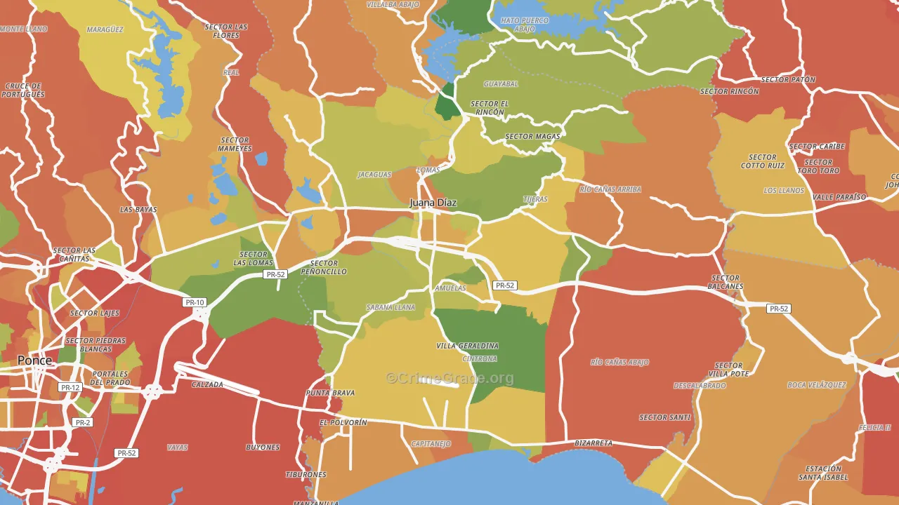 00795, PR Map of Theft Rates