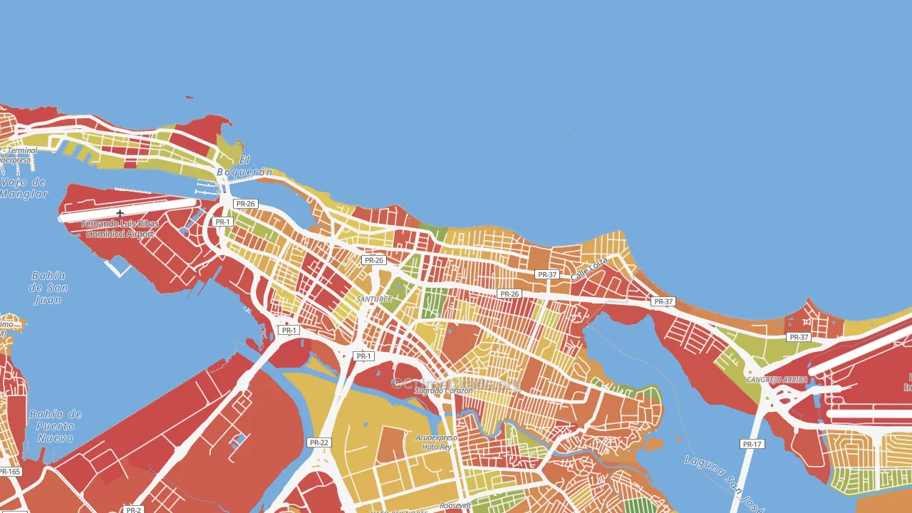 00911, PR Map of Theft Rates