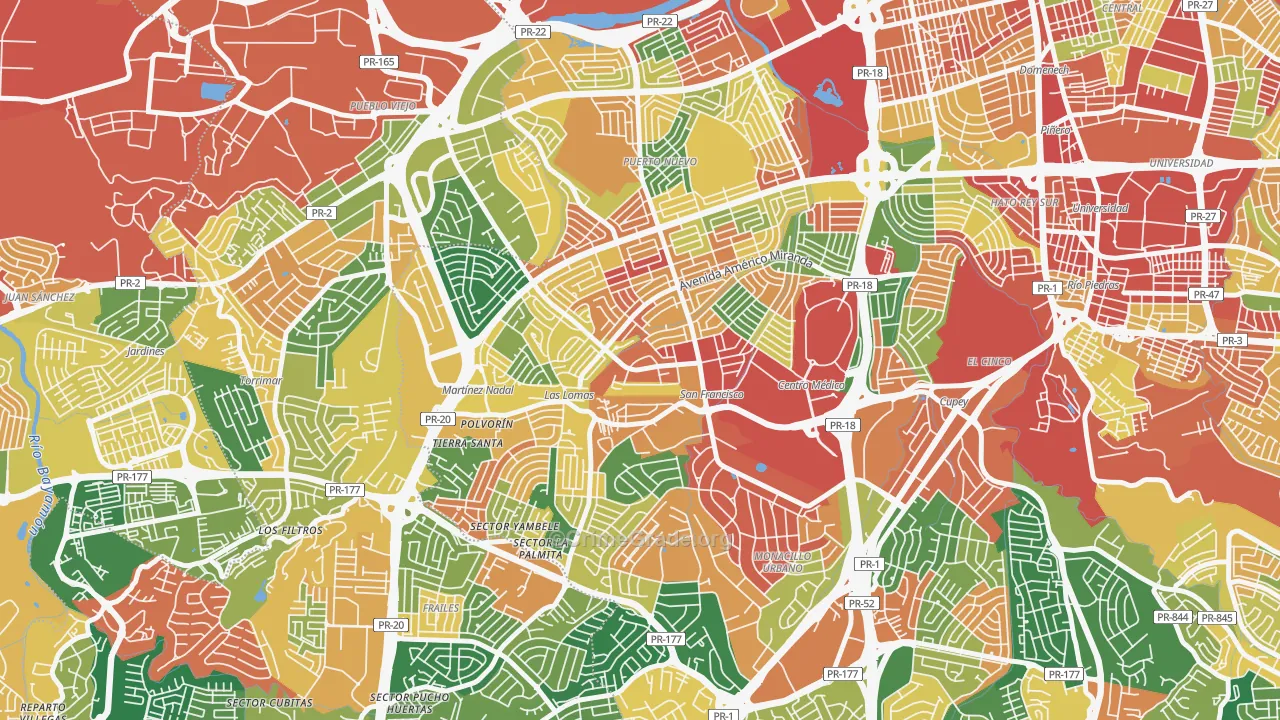 00921, PR Map of Theft Rates