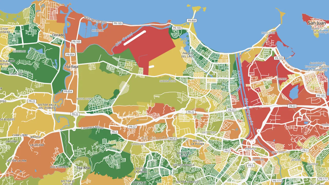 00949, PR Map of Theft Rates