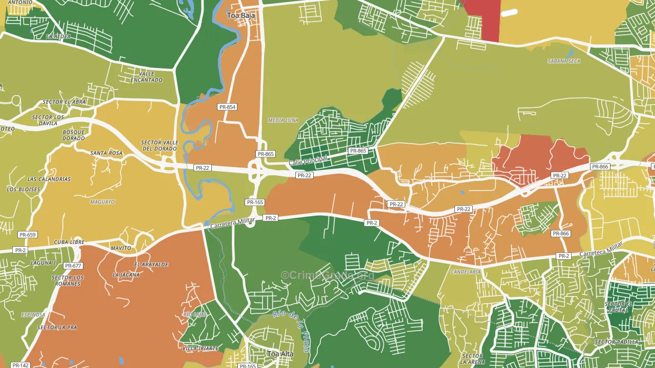 00951, PR Map of Theft Rates