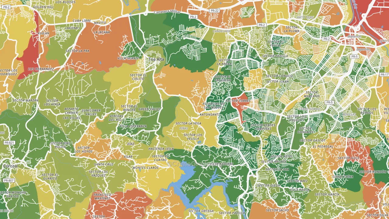 00953, PR Map of Theft Rates