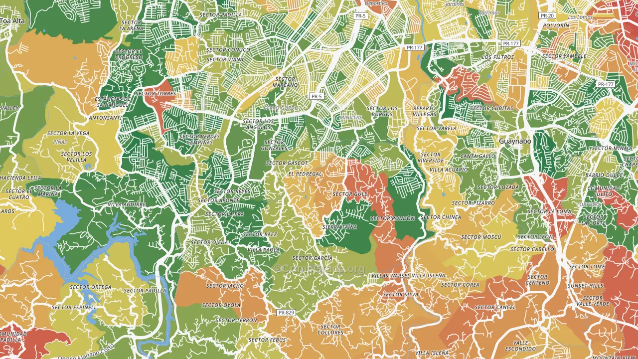 00956, PR Map of Theft Rates