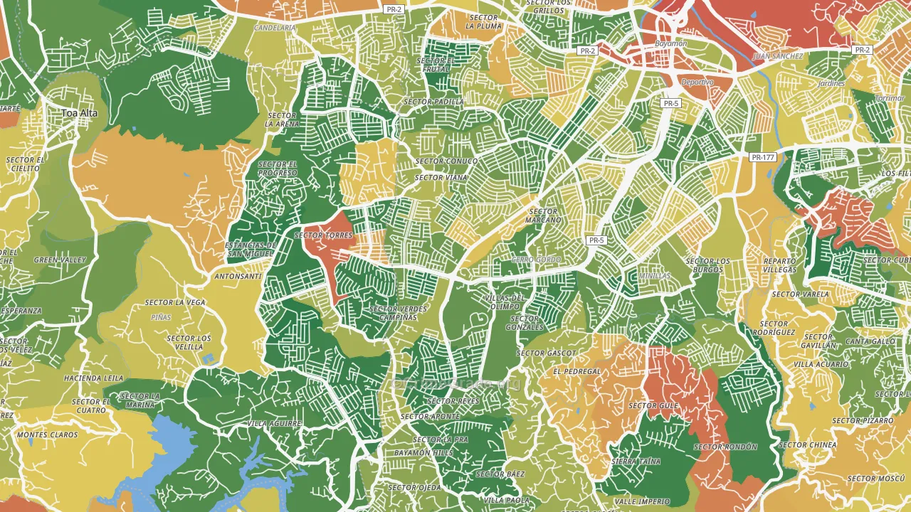 00957, PR Map of Theft Rates