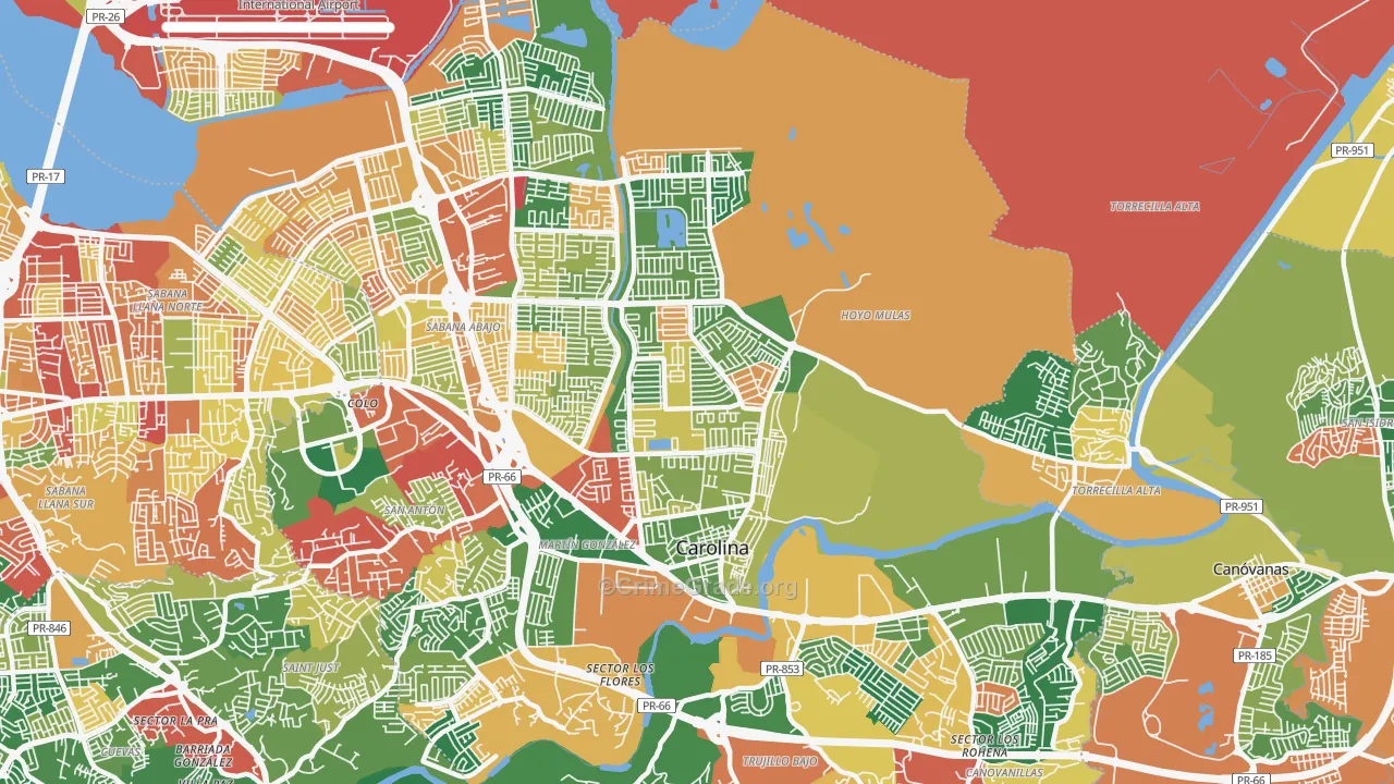 00985, PR Map of Theft Rates
