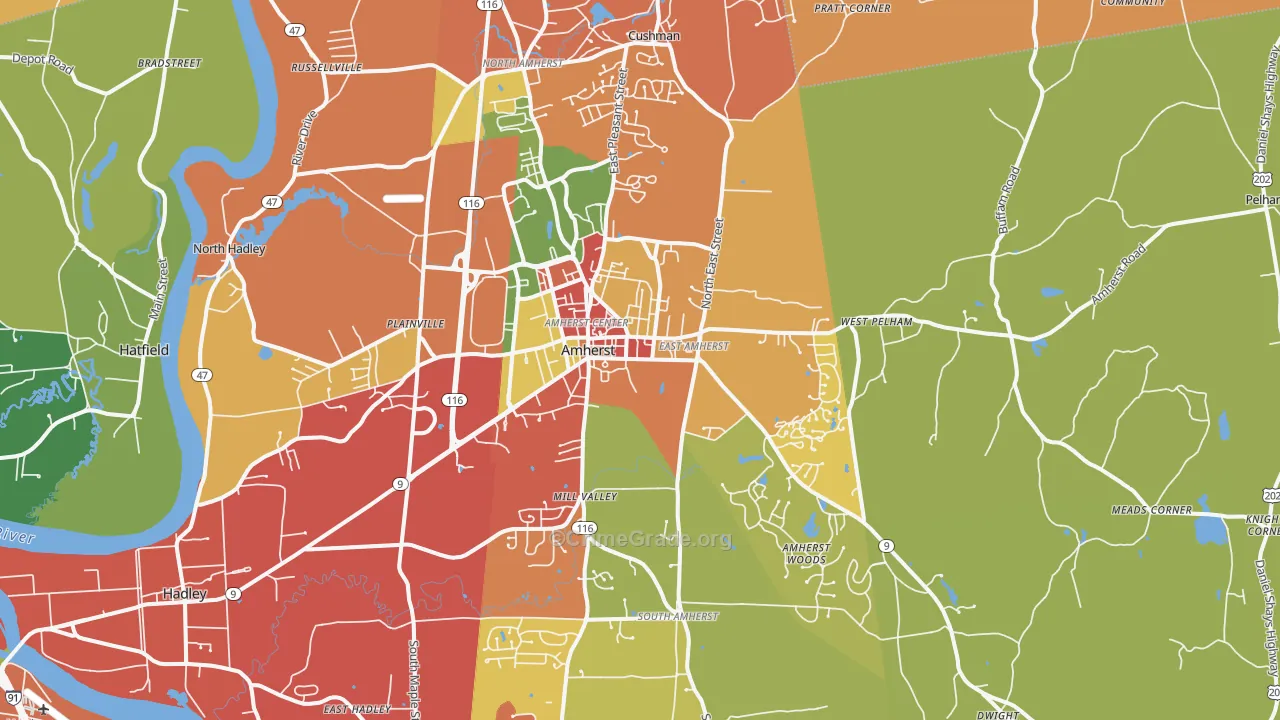 01002, MA Map of Theft Rates