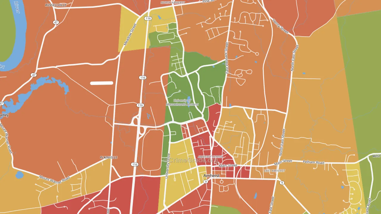 01003, MA Map of Theft Rates