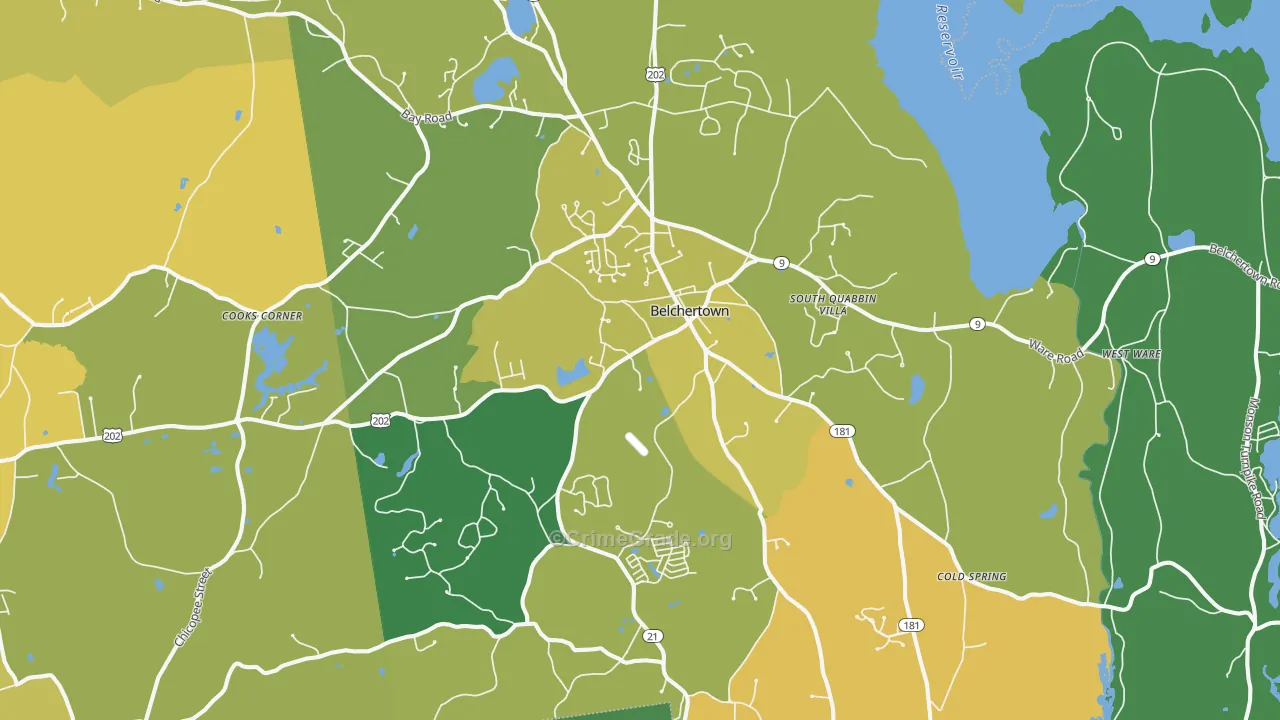 01007, MA Map of Theft Rates