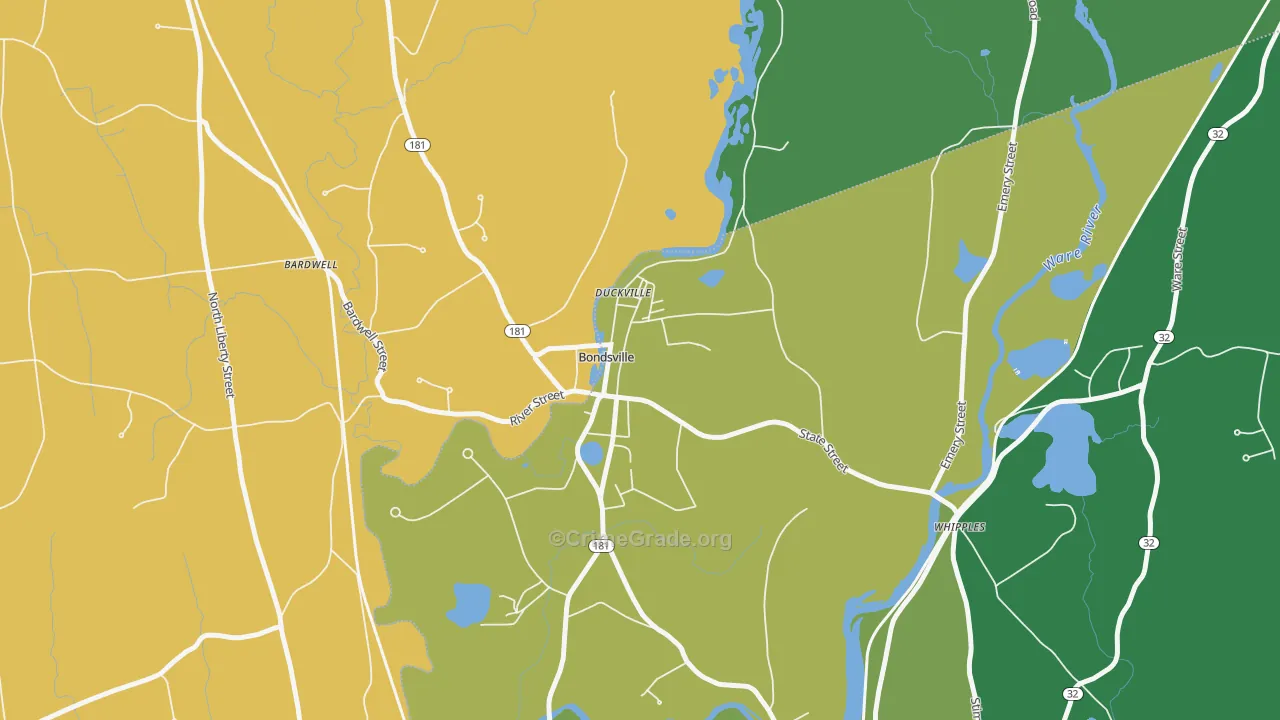 01009, MA Map of Theft Rates