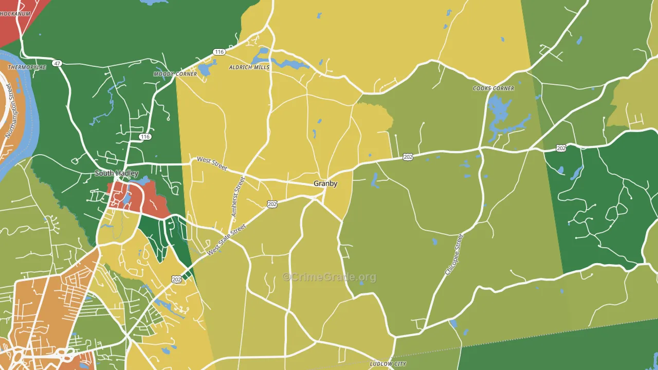 01033, MA Map of Theft Rates