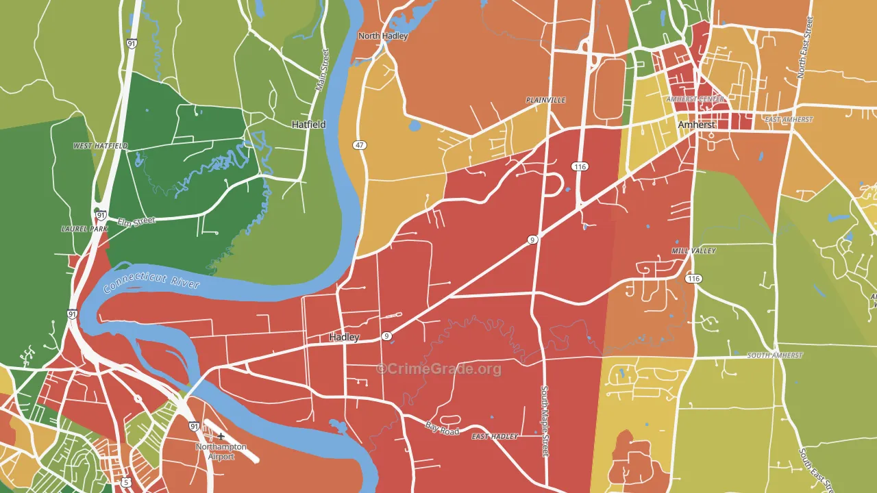 01035, MA Map of Theft Rates
