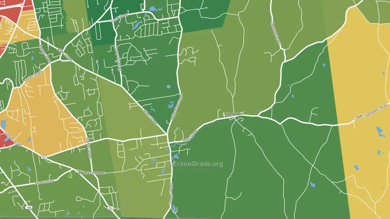 01036, MA Map of Theft Rates