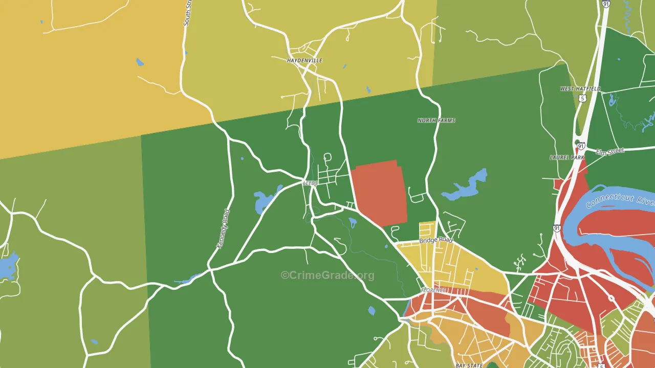 01053, MA Map of Theft Rates